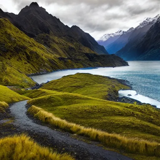 Image similar to New zealand landscape beautiful lord of the rings award-winning 4k