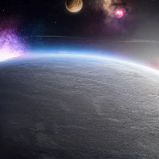 Prompt: an intergalactic habitable planet | sci-fi |