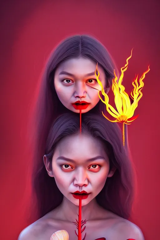 Prompt: 🌡🍠😈 - composition : dynamic lighting, digital painting, depth details, intricate, proportion, highly quality, balance, unity, extremely highly detailed. by bambang nurdianshyah ( face details and background ) garis edelweiss ( lighting ) roby dwi antono ( character and big details ) kira ayn varszegi ( small details )