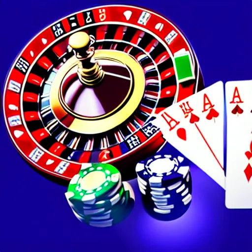 Prompt: online casino logo with no text, las vegas