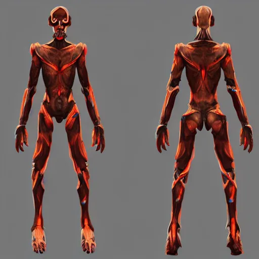 Prompt: average terran, humanoid, had slender limbs, hairless skull, high forehead, artstation