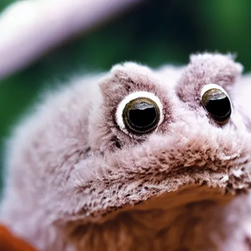 Image similar to photo of a fluffy fuzzy frog with fur