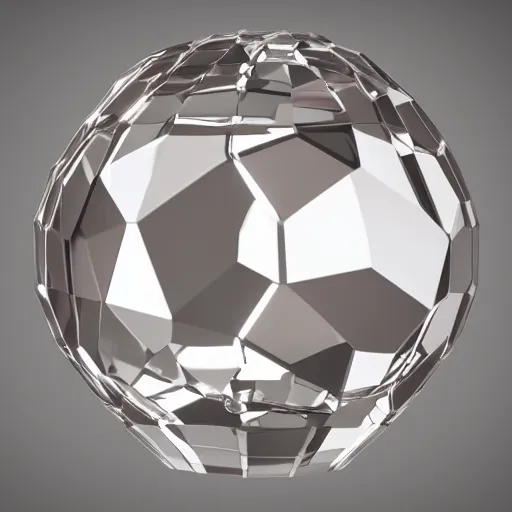 Prompt: 3d render of a crystal, realistic, reflections, cgsociety 8k