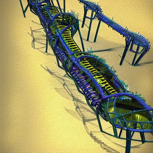 Image similar to underwater roller coaster, photorealistic, detailed