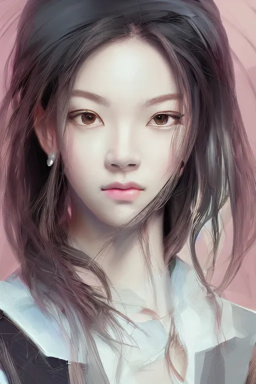 Image similar to portrait of Lisa Blackpink as an architect, highly detailed, digital painting, artstation, concept art, sharp focus, illustration, art by kittichai rueangchaichan