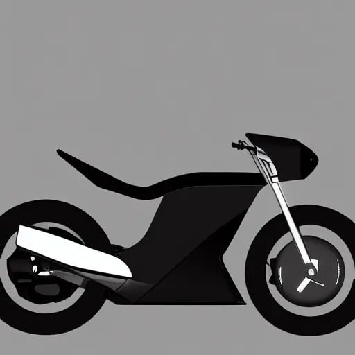 Image similar to product design study of a tesla motorbike, grey