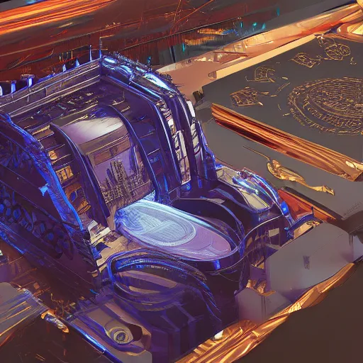 Image similar to sci-fi motherboard structure on the coronation of napoleon painting and digital billboard in the middle, unreal engine 5, keyshot, octane, artstation trending, ultra high detail, ultra realistic, cinematic, 8k, 16k, in style of zaha hadid, in style of nanospace Michael Menzelincev, in style of Lee SOUDER, colors in style of the Blade Runner 2049, in plastic, dark, tilt shift,