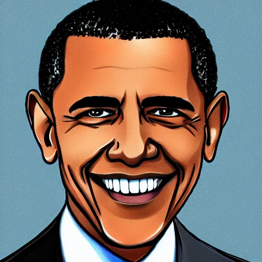 Prompt: Barak Obama, anime style portrait