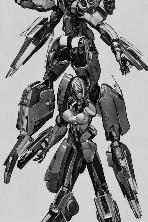 Image similar to full body illustration!! a female transformer with hollow skull eyes, very symmetrical face!! highly detailed, by yoji shinkawa, by kenny carmody, by ryouta otsuka, by hideyuki ashizawa, by marc nagel, by arknect metal gear solid, transformers cinematic universe, deviantart, artstation, pinterest, unreal engine