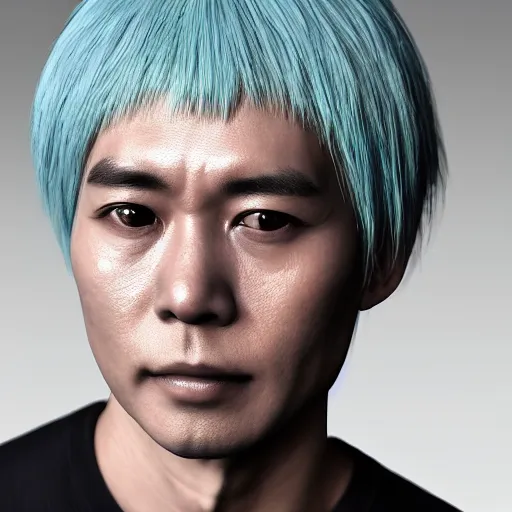 Image similar to rimuru looking into the camera, beautiful face, ultra realistic, fully clothed, intricate details, highly detailed, 8 k, photorealistic, octane render, unreal engine, in the style of andy warhol