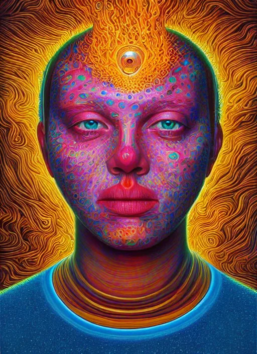 Prompt: portrait ultra dimensional entity, accidentally tripping on dmt and acid, psychedelic experience, overwhelming psychosis of self realization and burning awakening, ultra high definition, unreal engine 5, hyperrealism, masterpiece composition, by casey weldon, barclay shaw
