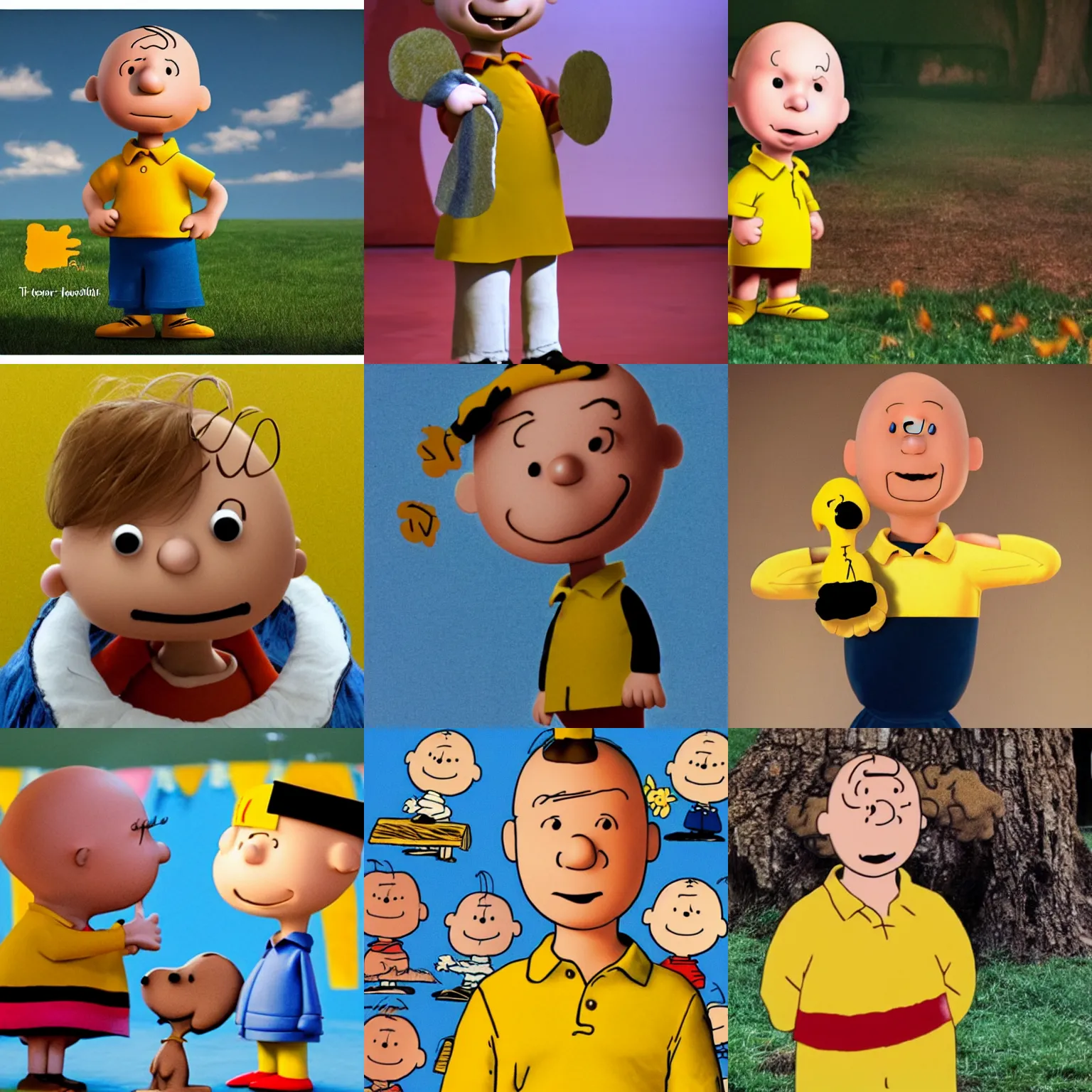 Prompt: tom holand as charlie brown