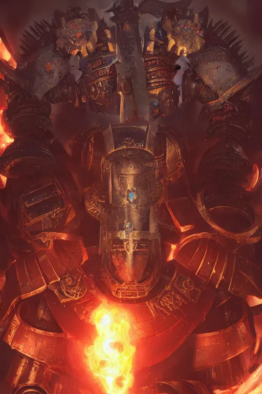 Image similar to queen portrait heros warhammer 4 0 k horus heresy fanart - the primarchs emperor by johannes helgeson animated with vfx concept artist & illustrator global illumination ray tracing hdr fanart arstation zbrush central hardmesh 8 k octane renderer comics stylized