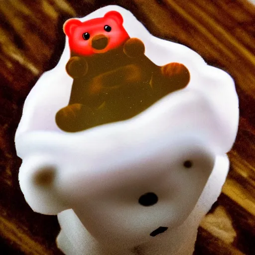 Image similar to a evil gummy bear