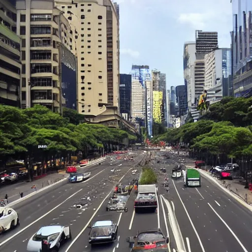 Prompt: avenida paulista pedestrian friendly, boulevard, walkable street