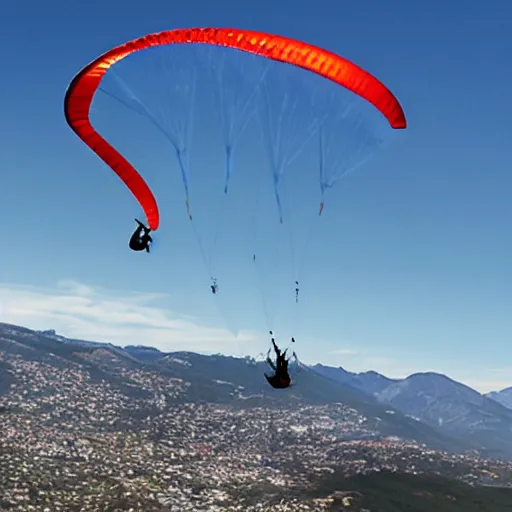 Prompt: Gordon Ramsay paragliding