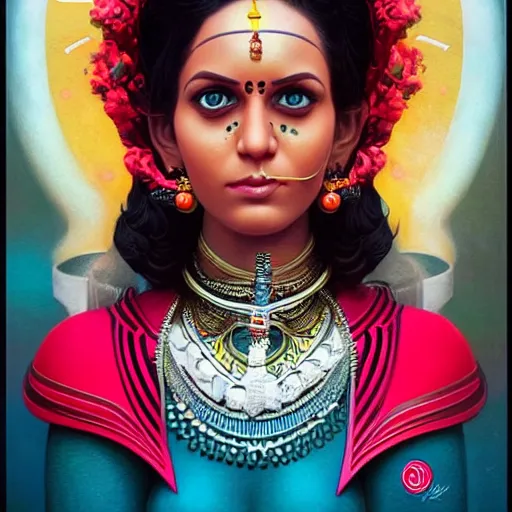 Prompt: Stockholm city portrait, indian , Pixar style, by Tristan Eaton Stanley Artgerm and Tom Bagshaw.