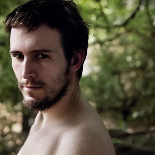 Image similar to portrait of a beautiful white Colombian male with brown hair By Emmanuel Lubezki