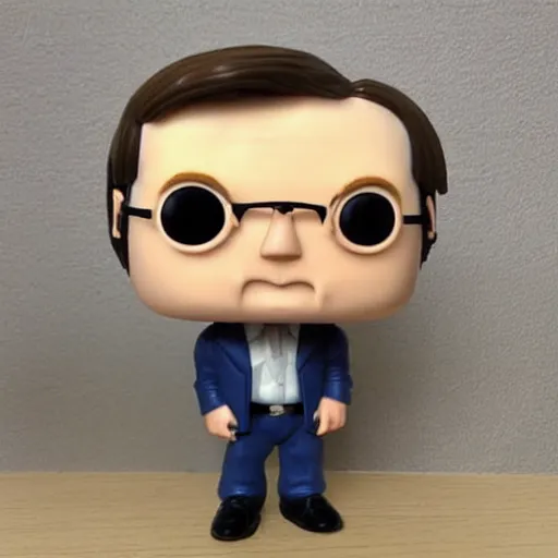 Prompt: dwight schrute funko pop