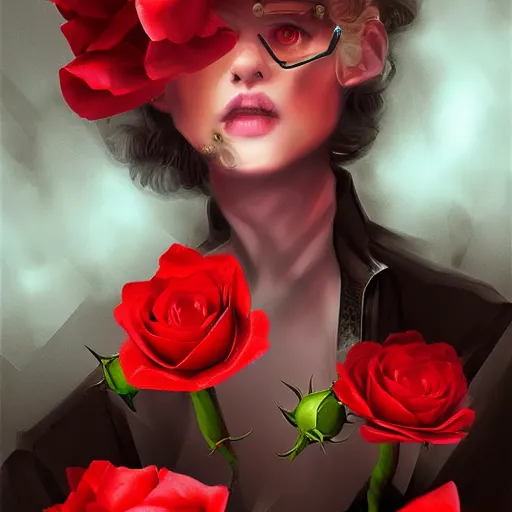 Image similar to Smoke roses, digital art, award winning, artstation,