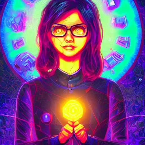 Image similar to skill magic geek inside matrix deepdream radiating a glowing aura stuff loot legends stylized digital illustration video game icon artstation lois van baarle, ilya kuvshinov, rossdraws,