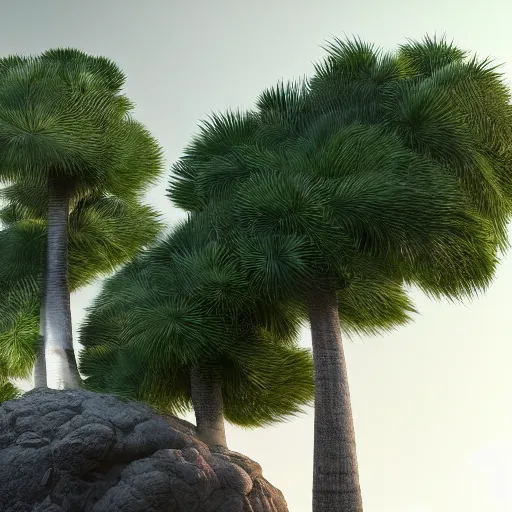 Image similar to photography of a realistic exeggutor animal, ultra detailed, 8 k, cinematic lighting, natural background, trending on artstation, pokemon