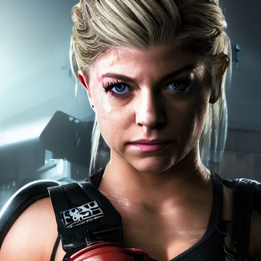 Prompt: alexa bliss in resident evil, 4k, high detail, high-resolution photograph, professional photography