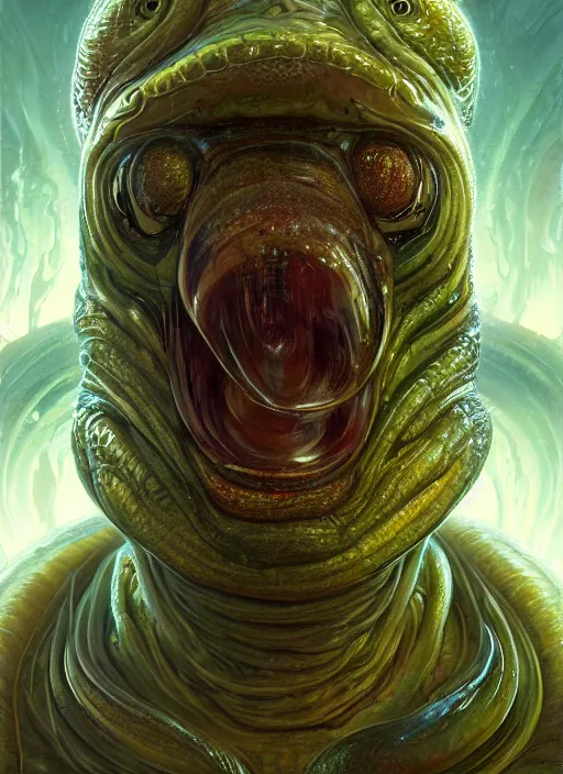 Image similar to elon musk as slimy mollusk, drool, character concept, intricate, elegant, highly detailed, digital painting, artstation, concept art, wallpaper, smooth, sharp focus, illustration, art by h. r. giger and artgerm and greg rutkowski and alphonse mucha