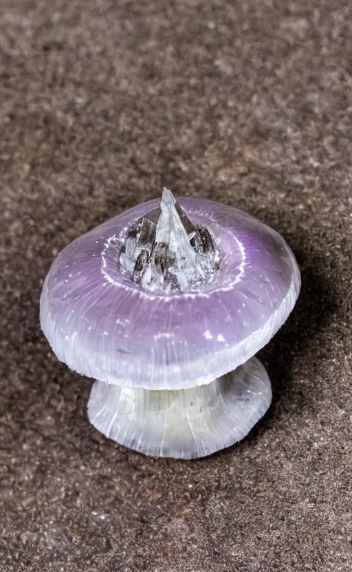 Image similar to a photography of an organic crystal mushroom, photorealistic, 2 4 mm, facebook post