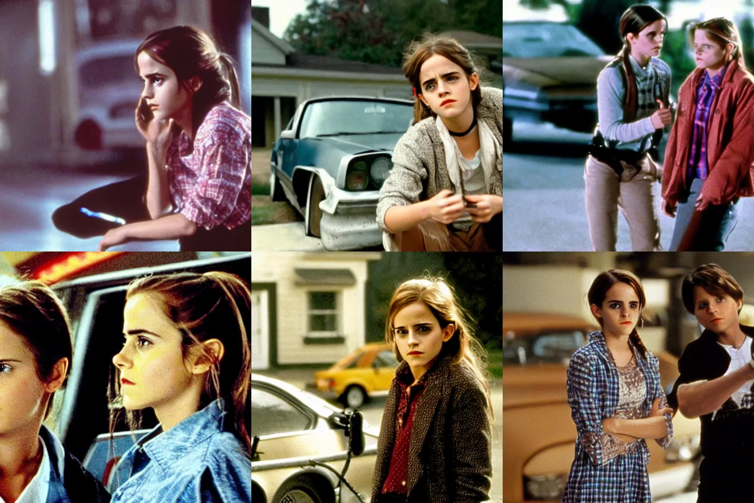 Prompt: Movie still of Emma Watson in Back To The Future