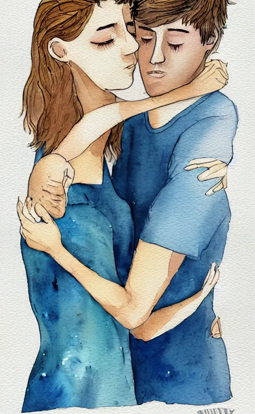 Image similar to book cover remake of the fault in our stars, watercolor