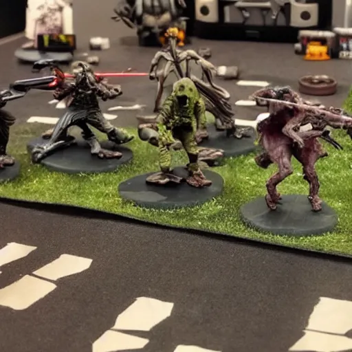 Prompt: zombicide vs star wars, extremely detailed