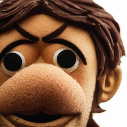 Prompt: a muppet hugh laurie, very detailed, realistic, sigma 35 mm f/1.4