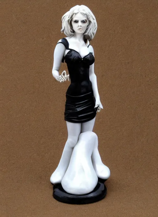 Image similar to 80mm, resin detailed model figure of a female wearing a gothic dress