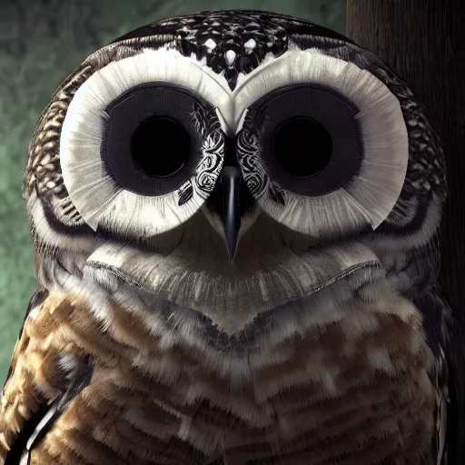 Prompt: bespectacled owl, modigliani, intricate detail, klimt, octane render, unreal engine,