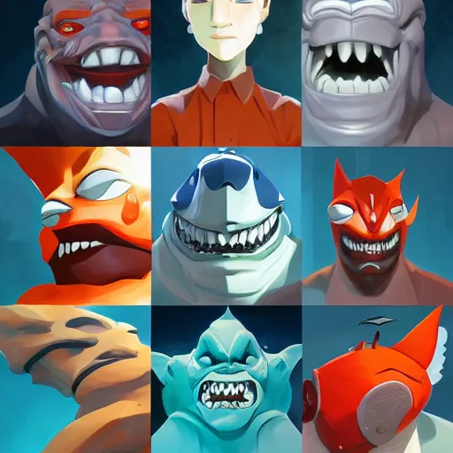 Image similar to face icon stylized minimalist street sharks, loftis, cory behance hd by jesper ejsing, by rhads, makoto shinkai and lois van baarle, ilya kuvshinov, rossdraws global illumination