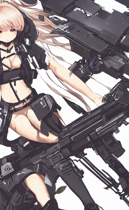 Prompt: girl, trading card front art, without weapons, girls frontline game, matte, illustration, by shibafu