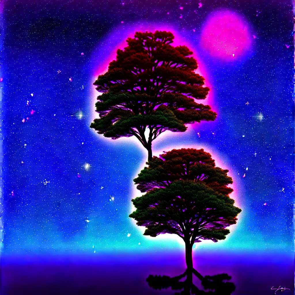 Image similar to tree, 🌌, harmony of the universe, digital art