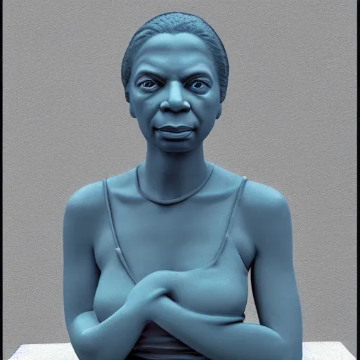 Prompt: greek sculpture of nina simone, pastel colors, ambient lighting, 8k, made by beeple