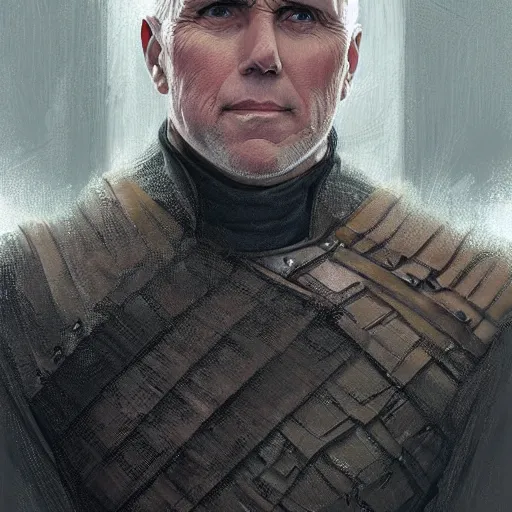 Prompt: mike pence as a game of thrones character, highly detailed digital painting, artstation, concept art, smooth, sharp focus, illustration, art by artgerm and greg rutkowski and alphonse mucha