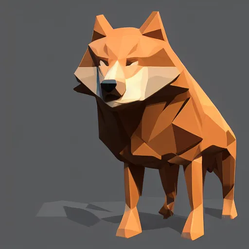 Image similar to Low poly wolf