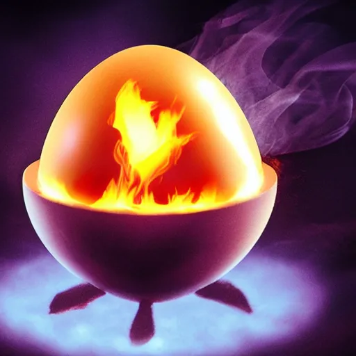 Image similar to egg on fire