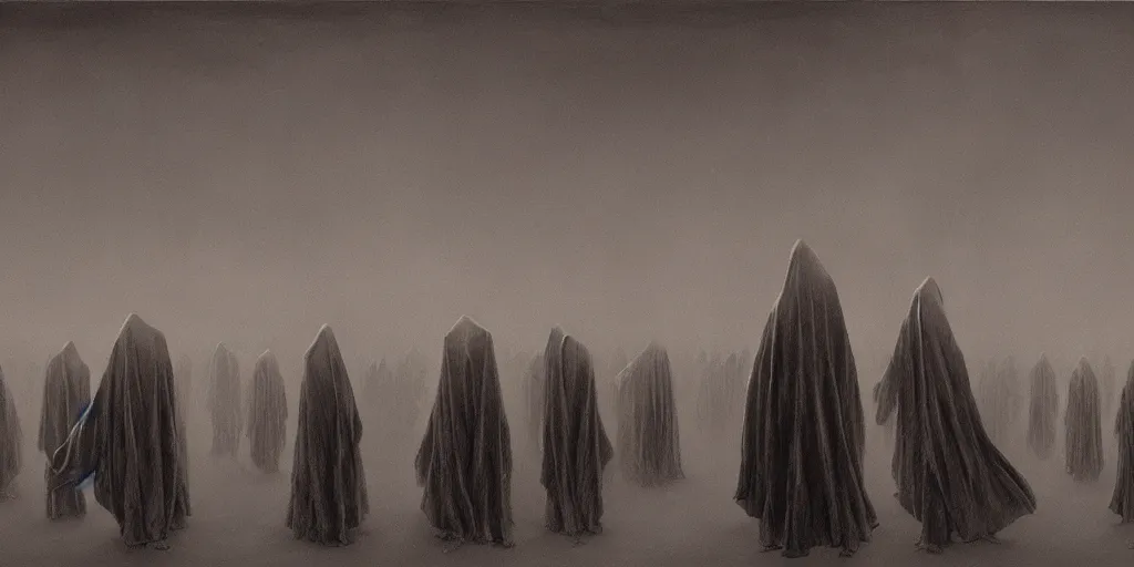 Image similar to harry potter dementors, zdzisław beksinski