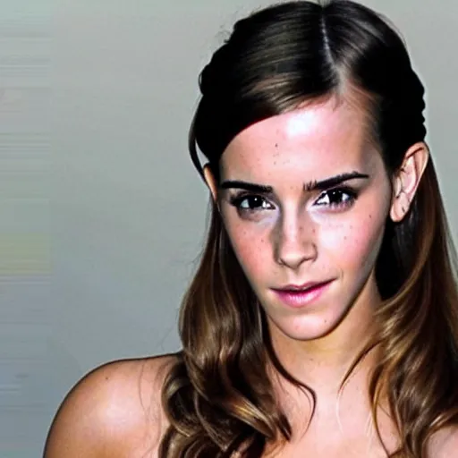 Image similar to A still of Emma Watson and Kim Kardashian combined into one person