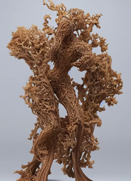 Image similar to high intricate sculpture of tremella - fuciformis, maria panfilova, andrea savchenko, mike kime, ludovic plouffe, qi sheng luo, oliver cook, trending on artstation