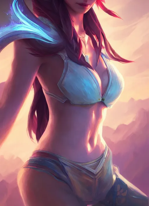 Image similar to shen fortune from league of legends, half body shot, path traced, realistic, highly detailed, high quality, digital painting, hd, alena aenami, lilia alvarado, shinji aramaki, karol bak, alphonse mucha, tom bagshaw