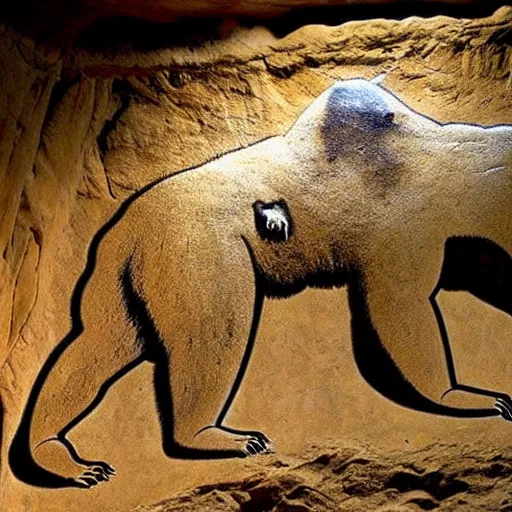Image similar to bear - totem, chauvet cave art