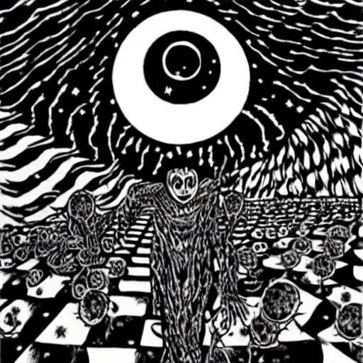 Image similar to cosmic horror, junji ito