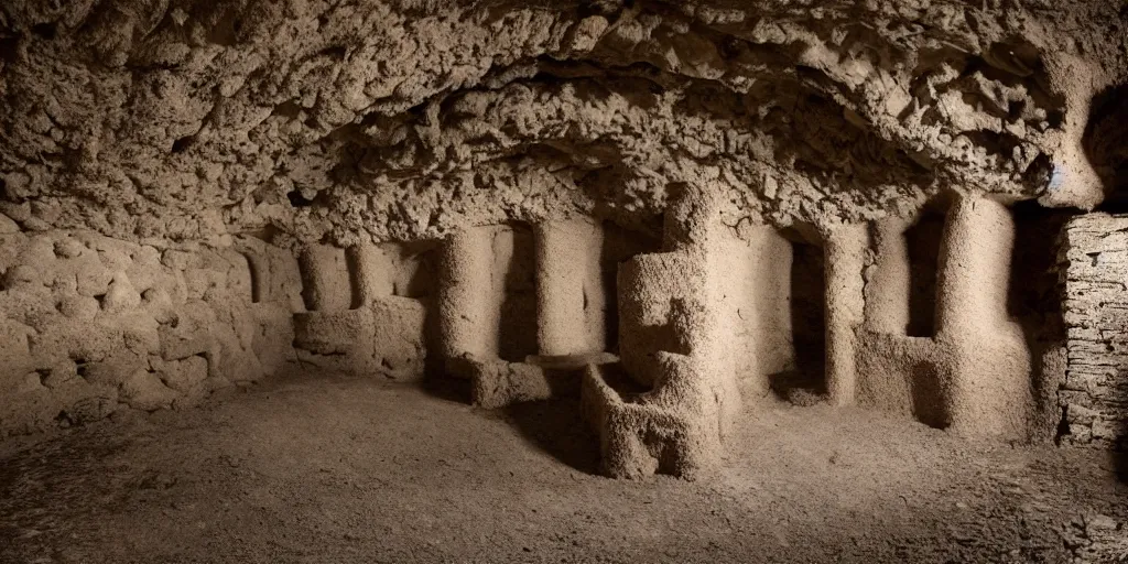 Image similar to playing amongst the catacombs, landscape wide angle cinematic