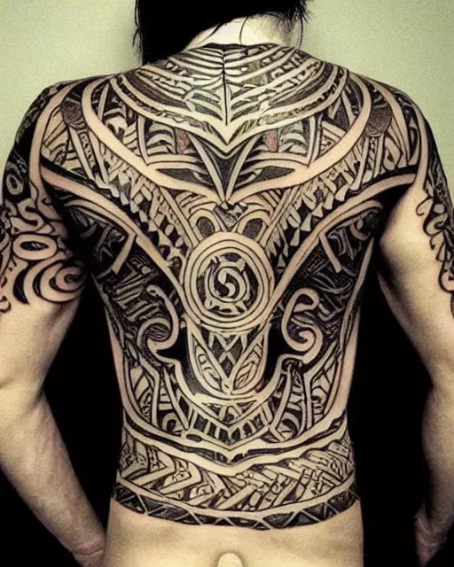 Prompt: tribal tattoo design art